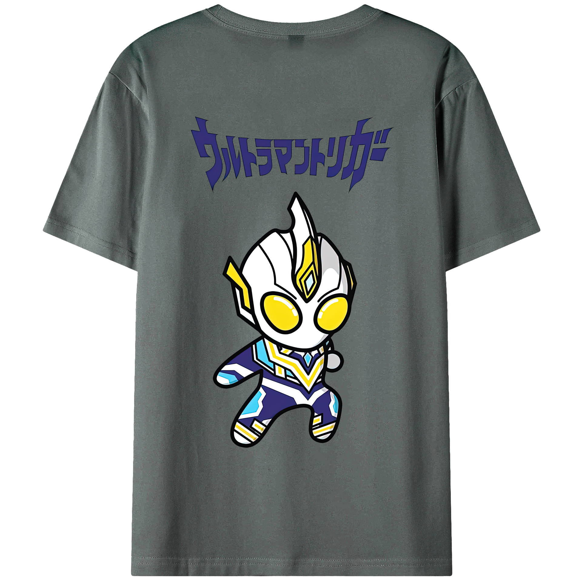 （画像用） ウルトラマン Ultraman 綿100％ メンズ半袖Tシャツ（バックプリント） 通気性